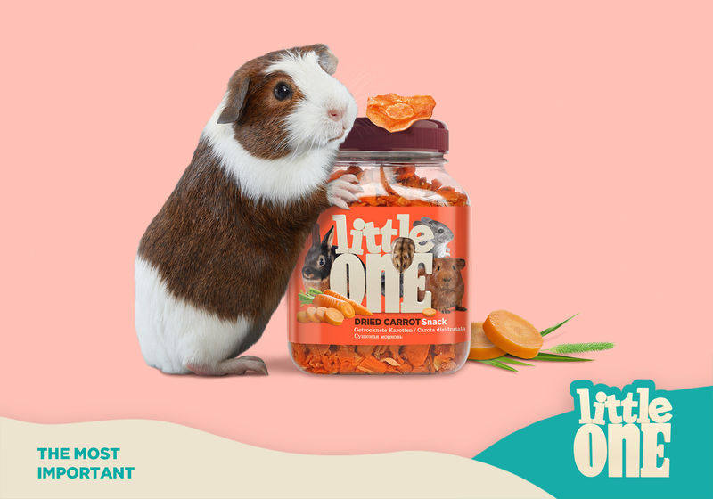 Хрупкаво лакомство за гризачи и зайци Little One Dried Carrot  сушени моркови  0.200 кг. 2