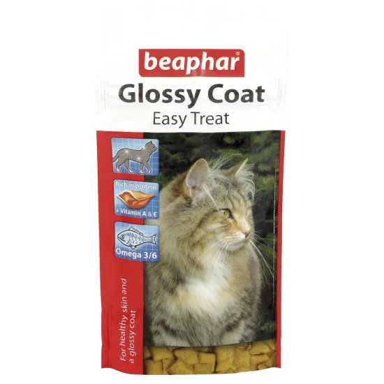 Beaphar Glossy Coat Easy Treats  - хапки за котки за лъскава козина 35 г