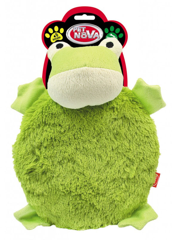 Плюшенo фризби – жаба PET NOVA със звук 25 см. 25 см. 2