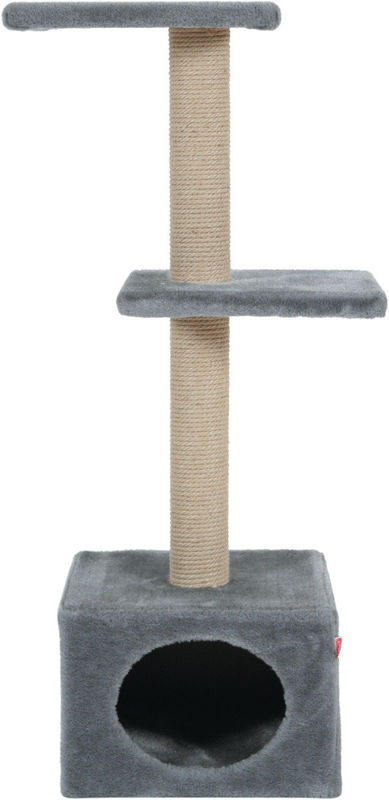 Драскалка Zolux DUO CAT TREE с къщичка и две площадки, 40см х 30см х 87см Сив
