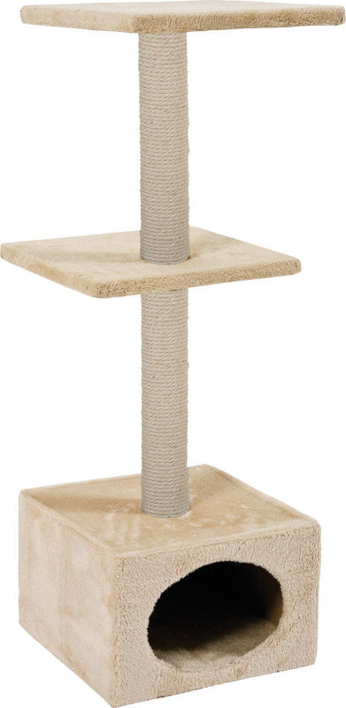 Драскалка Zolux DUO CAT TREE с къщичка и две площадки, 40см х 30см х 87см Сив 4