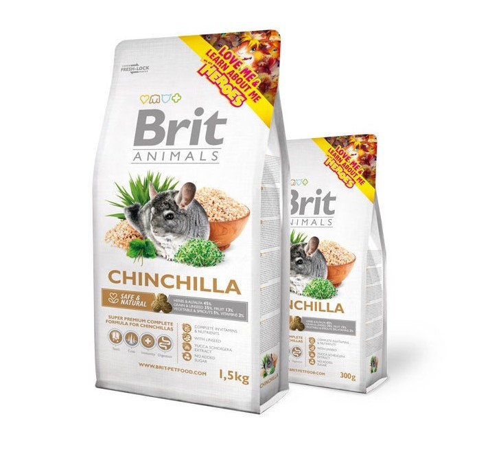 Brit Animals CHINCHILA Complete – Супер премиум пълноценна храна за чинчили 0.300 кг.