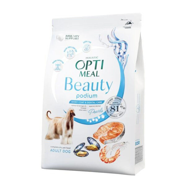 OPTIMEAL DOG BEAUTY PODIUM SHINY COAT AND DENTAL CARE