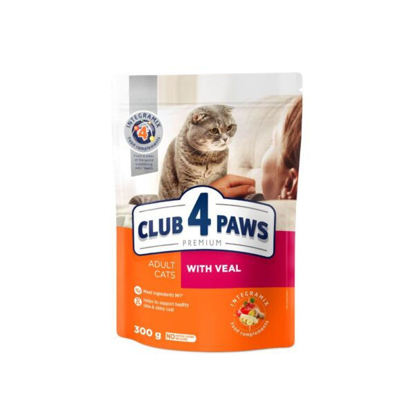 CLUB 4 PAWS CAT ADULT VEAL Пълноценна, премиум храна за котки 9