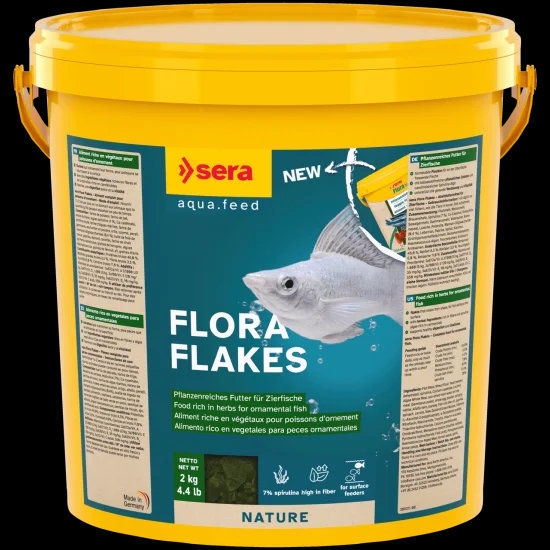 sera Flora Flakes 2 кг - натурална храна за растителноядни рибки