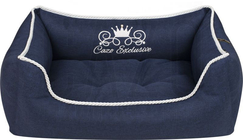 Луксозно кучешко легло Cazo Royal Line син 65 x 50 см. 2