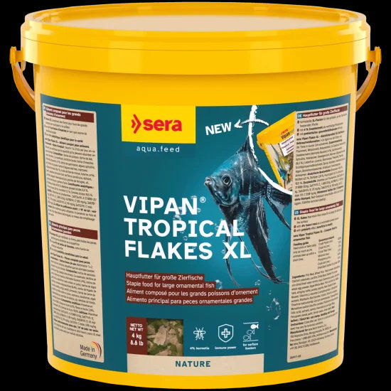 Vipan Flakes Tropical XL 4 кг - храна за израснали декоративни риби, които се хранят на повърхността