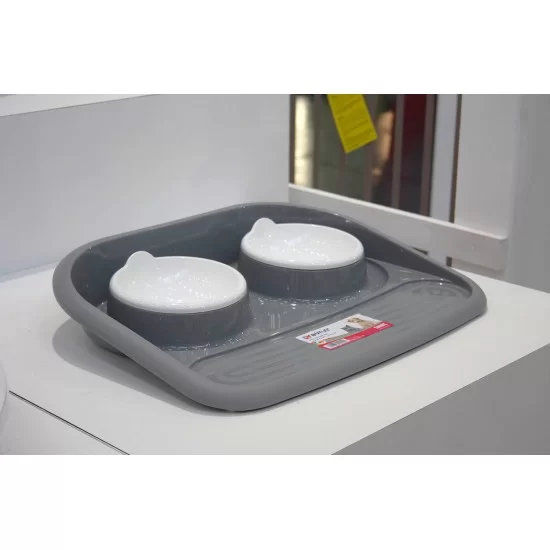 Комплект за вода и храна 2 в 1 - за котки и кучета от дребни породи