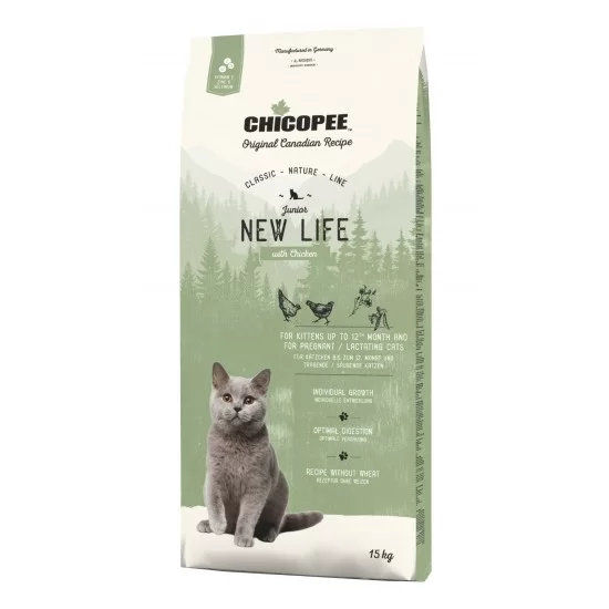 Храна за котка Chicopee Classic Nature Line Kitten до 12 месеца, 15 кг