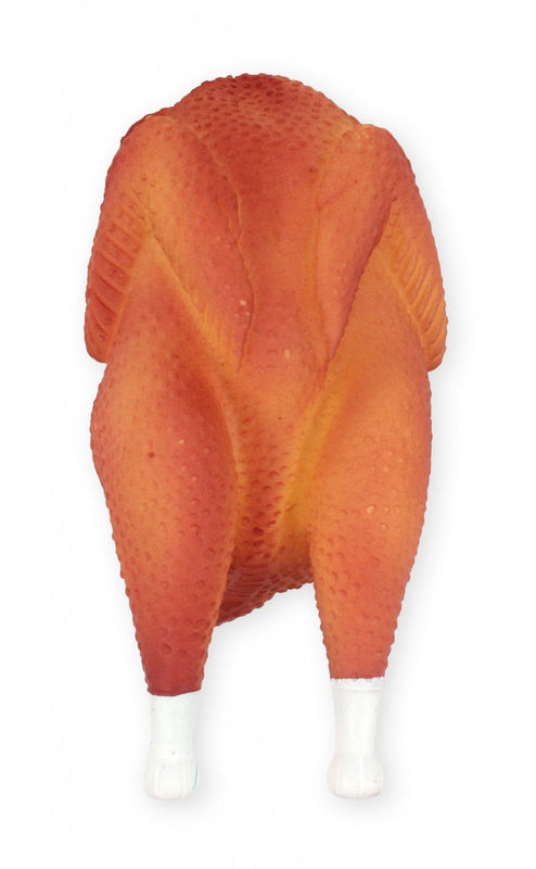 Винилова кучешка играчка PET NOVA печено пиле със звук 19см. Кафяв 2