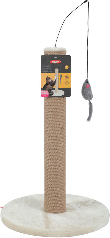 Драсалка Zolux SCRATCHING POLE – с пилон и мишка,  40см х 40см х 63см Сив 4