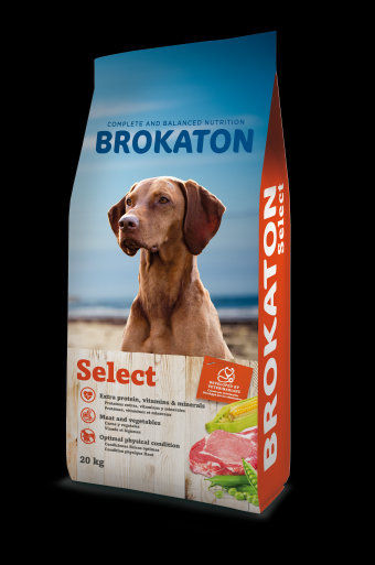 Суха храна за кучета Brokaton Select 20 кг. с три вида месо 20 кг.