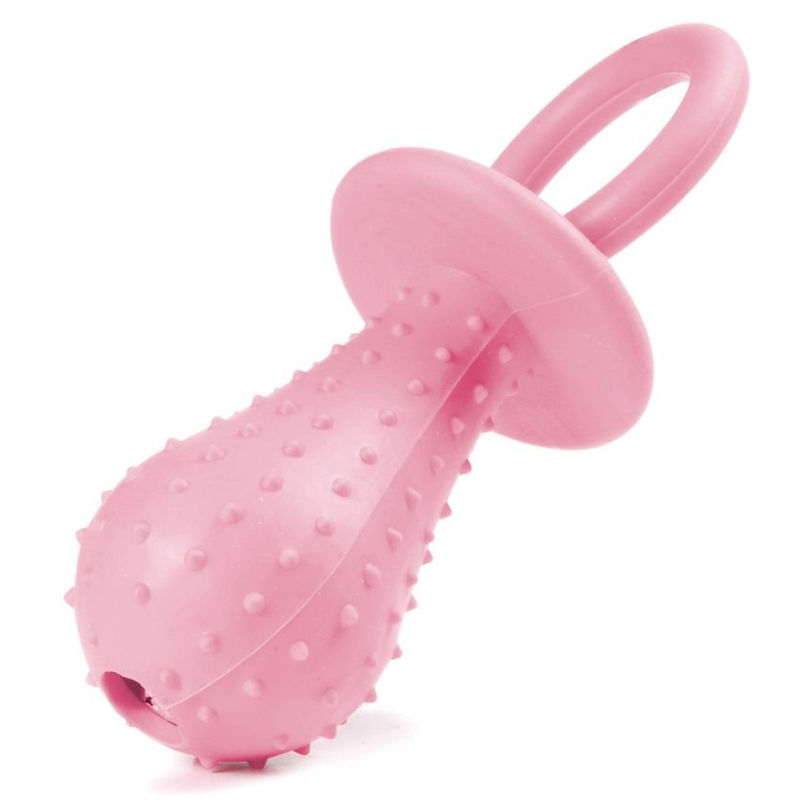 Биберон за кучета 14 см Record  Розов