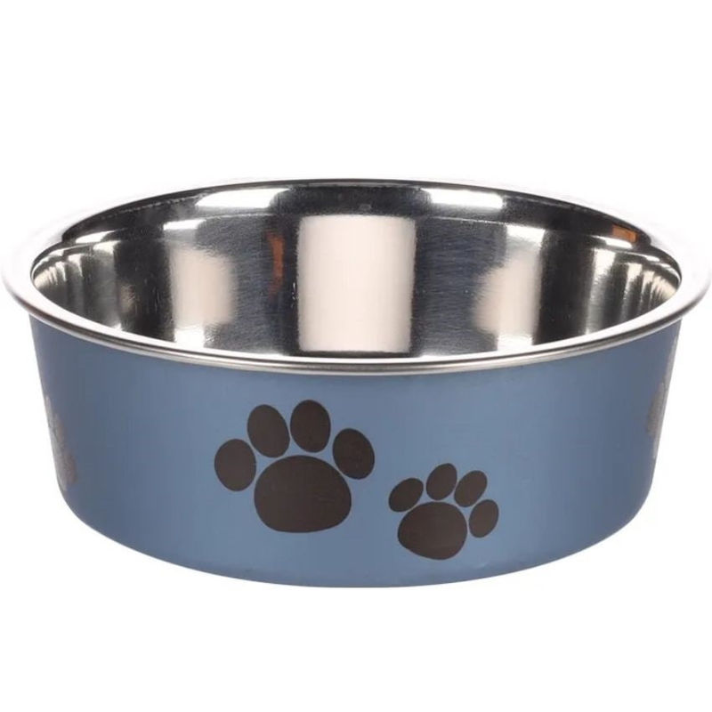 Метална тъмносиня купа Flamingo KENA METAL BLUE – с лапички и противоплъзгаща основа 300мл.