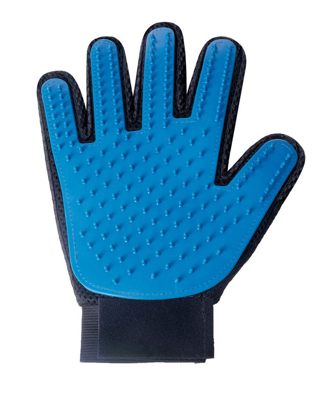 Гумена ръкавица за разресване на кучета и котки Record  син 4