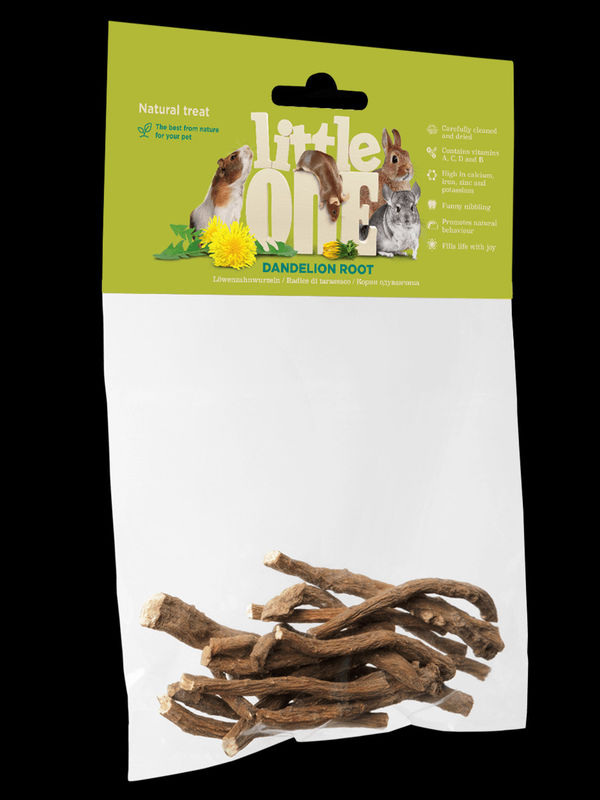 Little ONE dandelion roots – Корени от глухарче,лакомство подходящо за всички видове гризачи 35гр. 35 гр.