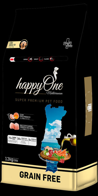 Средиземноморска храна HappyOne MEDITERRANEUM Adult за пораснали кучета от всички породи с пилешко месо, сардини, зехтин, яйца и нар 12 кг. 3