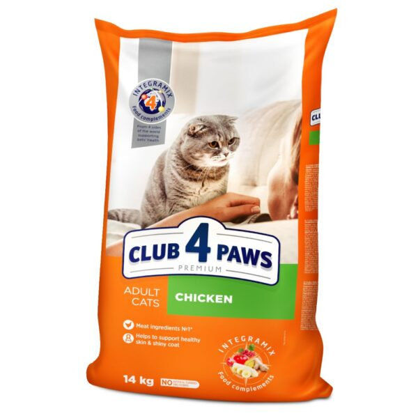 CLUB 4 PAWS CAT ADULT WITH CHICKEN Пълноценна храна за котки с пилешко 11