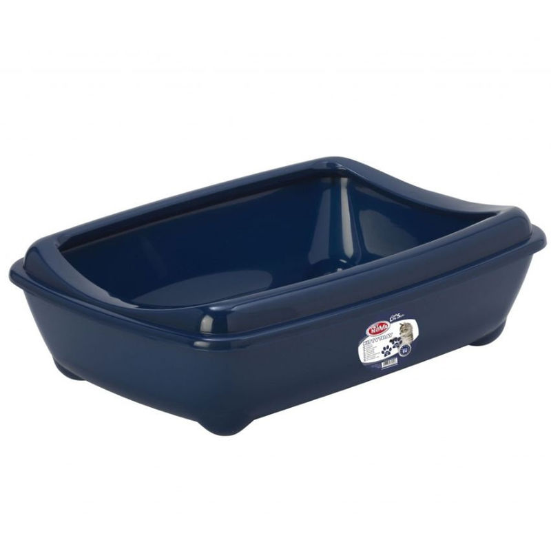 Открита котешка тоалетна PET NOVA  с борд M размер син