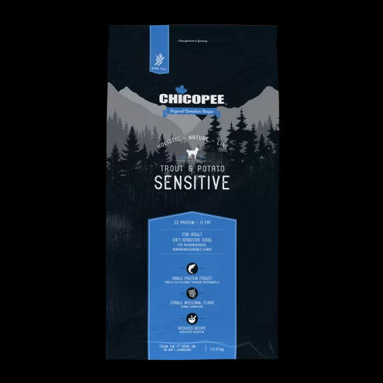 Chicopee Dog HNL Sensitive за кучета с чувствителен стомах, пъстърва и картофи, 12 кг 3