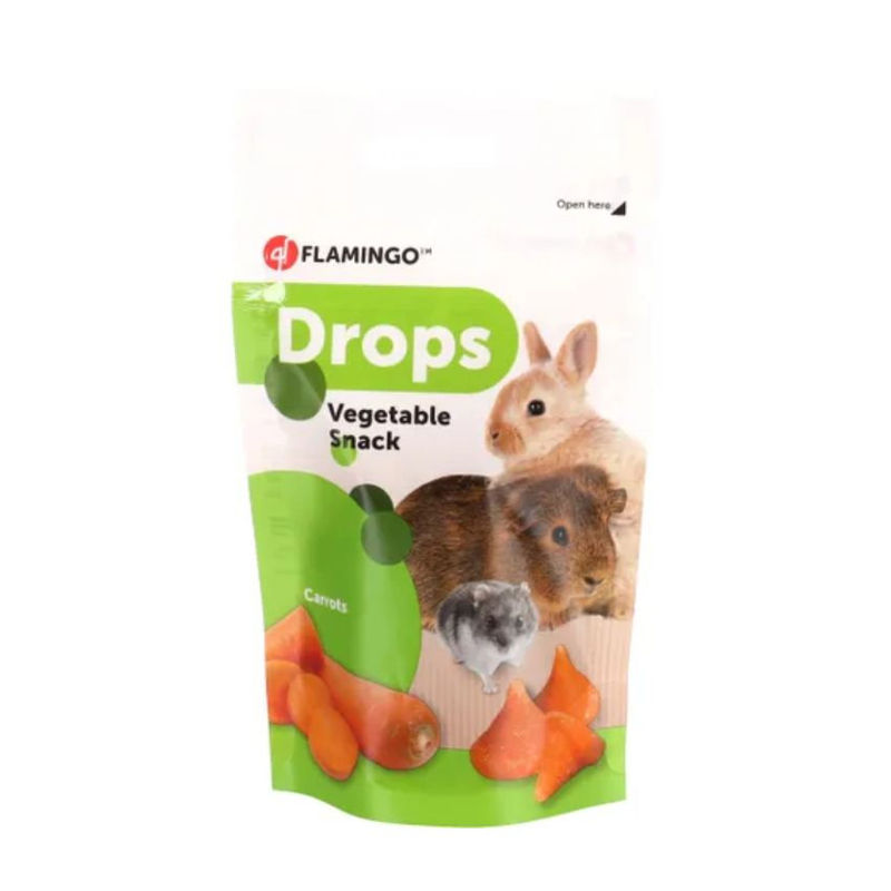 Лакомства с моркови Flamingo Carrot drops за гризачи 75 гр. 3