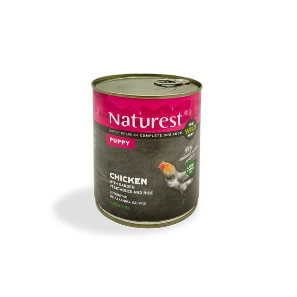 Консерва за малки кученца пиле със зеленчуци и ориз. NATUREST Puppy Chicken with Garden Vegetables and Rice 5