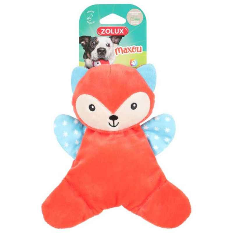 Кучешка екологична играчка Zolux MAXOU DOUDOU плюшена лисичка