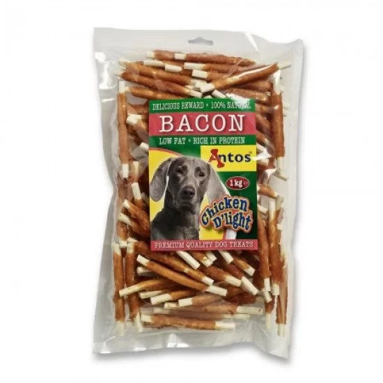 Antos Bacon Chicken D`light пръчици обвити с пилешко месо, 1 кг