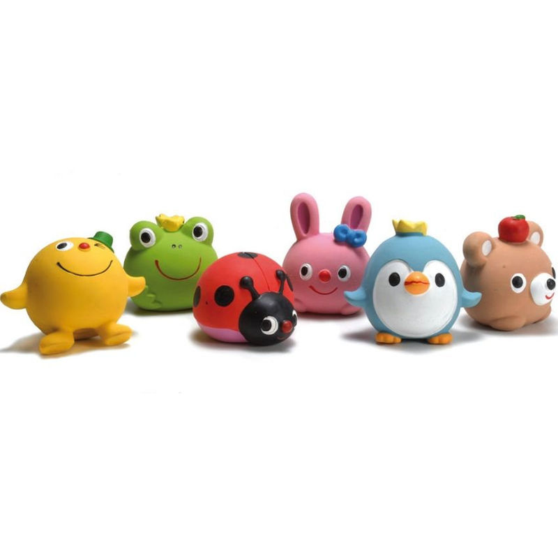 Латексова играчка със звук Record 7 см микс