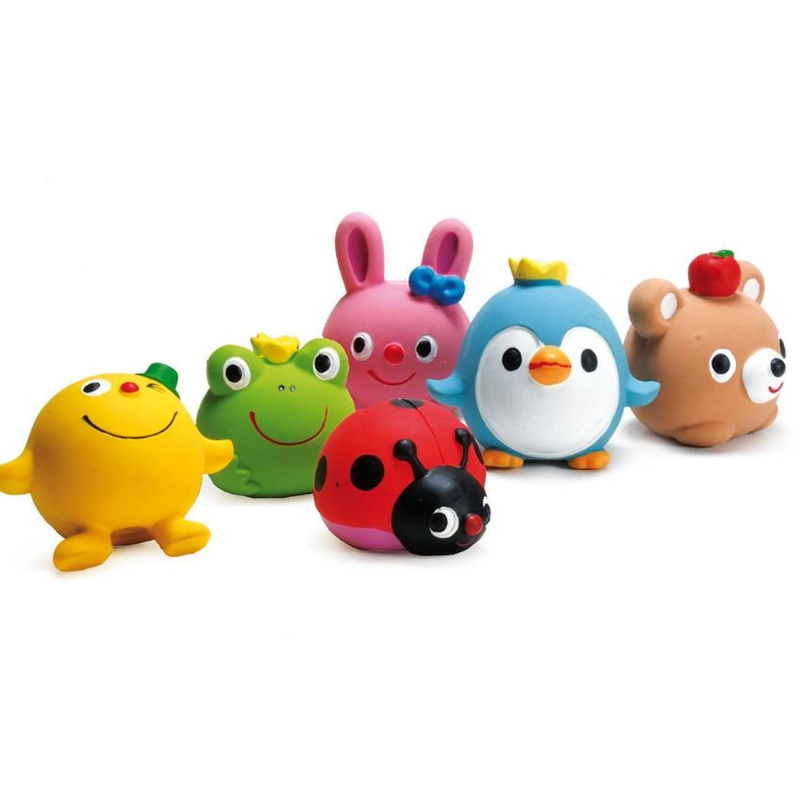 Латексова играчка със звук Record 7 см микс 3